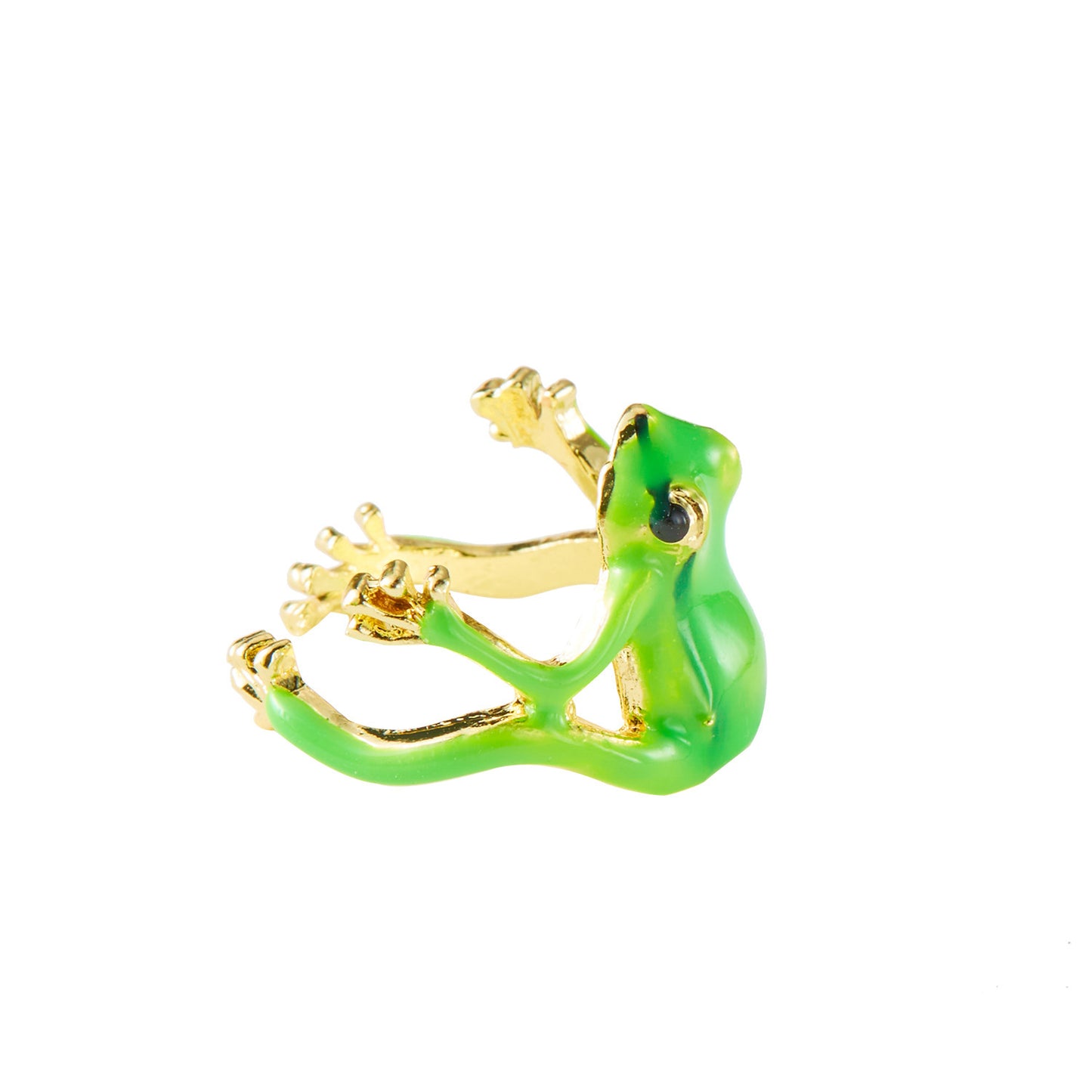 Green Funny Frog Ring Special-interest Design