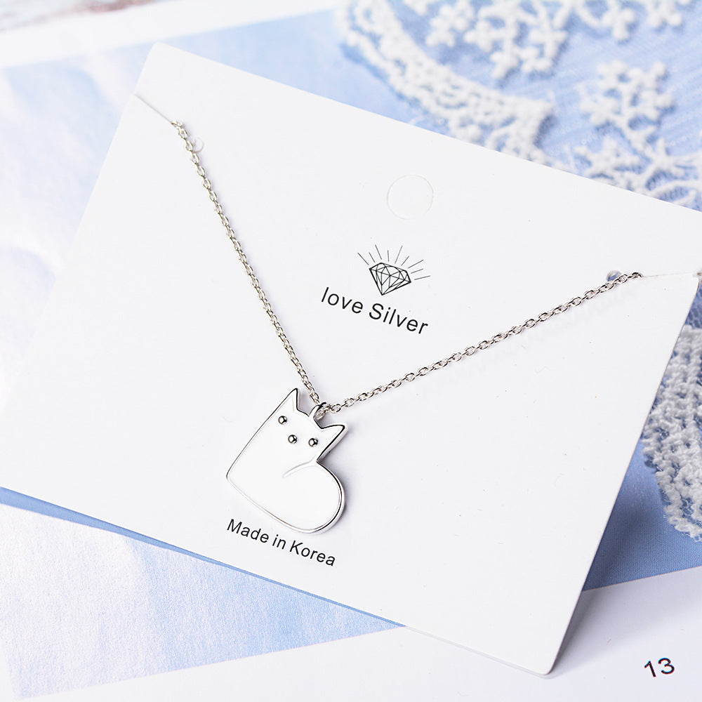 Female Cat Set Chain Clavicle Chain Female Necklace