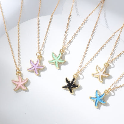 Pearl Shell Starfish Necklace For Women, Fashionable, Simple, Personalized Earrings, Women's Design Sense, Collarbone Chain