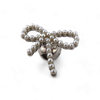 White Pearl Bow Charms