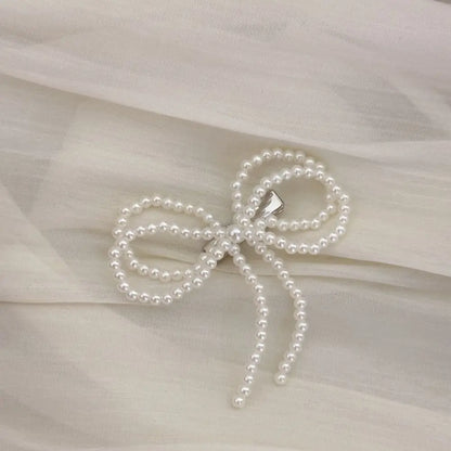 White Pearl Bow Charms