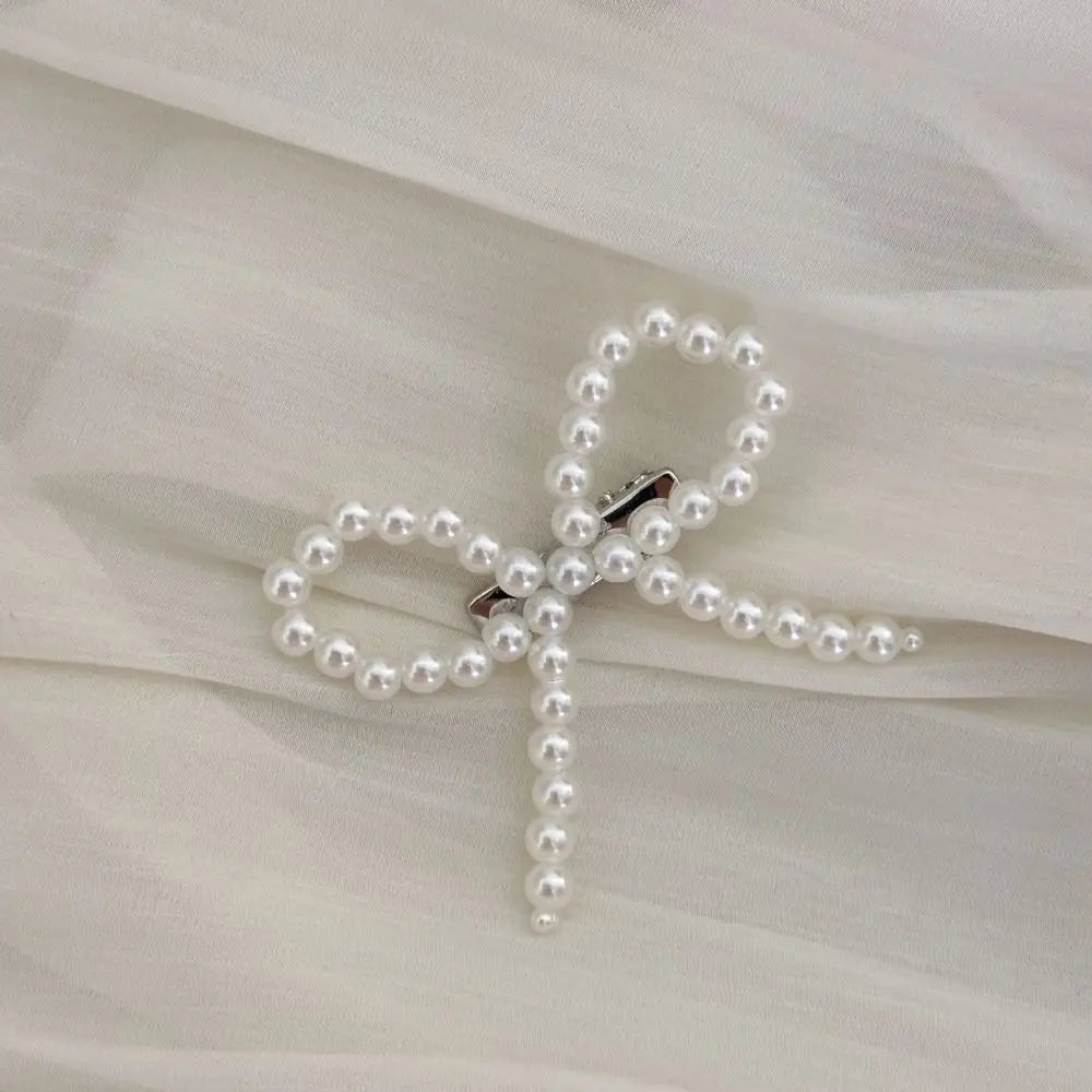 White Pearl Bow Charms